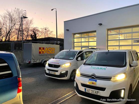 Portugiesische Feuerwehrleute in Bautzen